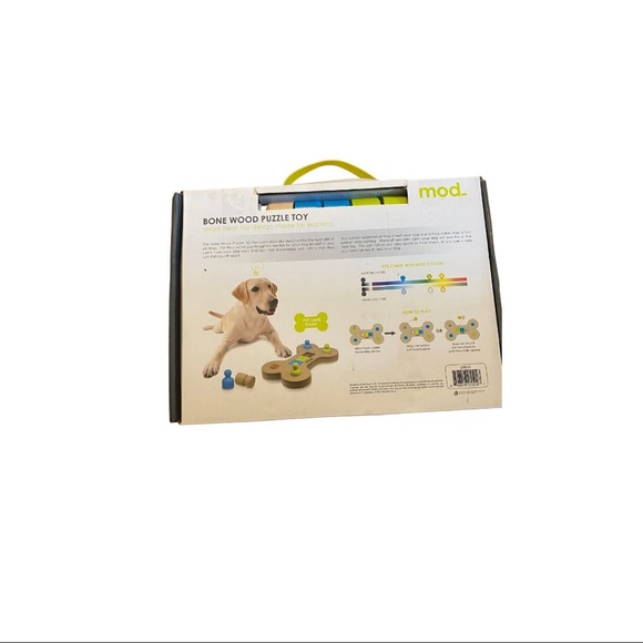 NEW pet bone wood puzzle toy smart treat toy , Click Training & FreeGift - Picture 7 of 16